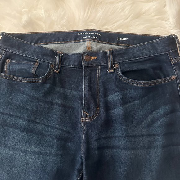 Banana Republic Men's Slim Fit Lux Travel Jeans - 34" x 34" - Picture 3 of 9